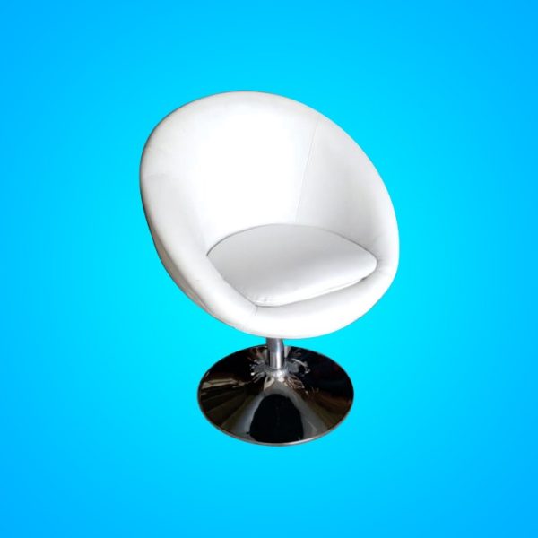 Tub Chair Leather -White